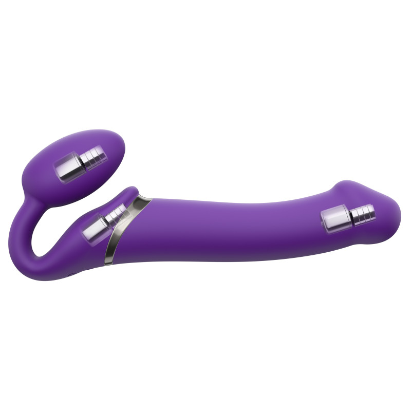 strap on me Gode vibrant STRAP-ON 3 Moteurs XL 16 x 4.5 cm Violet